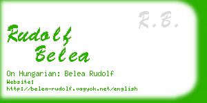 rudolf belea business card